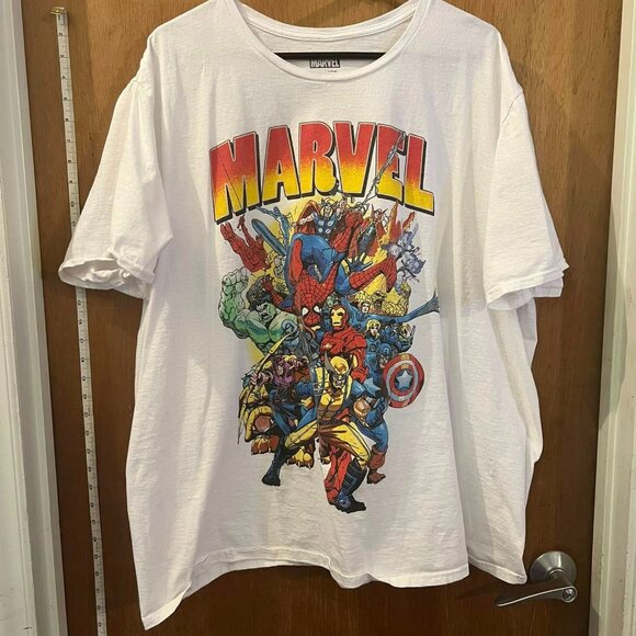 Size 3XL - Marvel - White Short Sleeve Marvel Comics T-Shirt - Picture 1 of 6